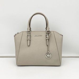 Michael Kors Cement Grey Large Ciara Satchel